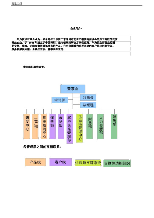 华为组织机构设置