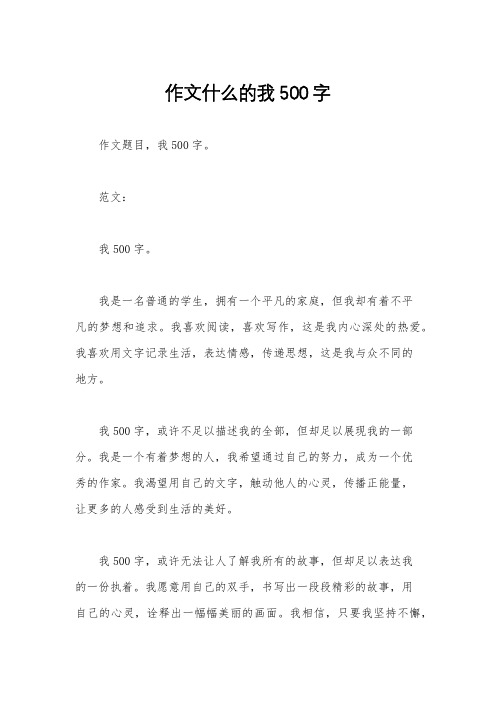 作文什么的我500字