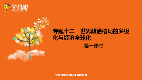 2020年高考历史二轮复习专题十二世界政治格局的多极化与经济全球化课件(1)