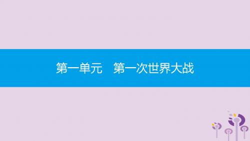 2019春九年级历史下册第一单元第一次世界大战单元提升课件北师大版