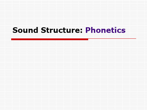 语言学导论-第2章(1)Phonetics