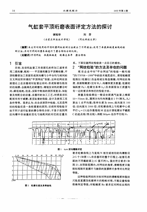 气缸套平顶珩磨表面评定方法的探讨