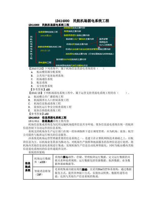 一级建造师  民航机场弱电系统工程