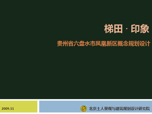 贵州省六盘水市凤凰新区概念规划设计成果汇总091113