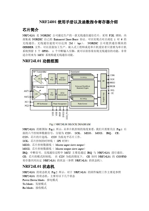 NRF24l01使用手册函数介绍