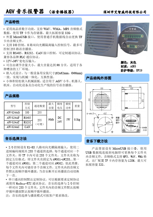 AGV语音播报器选型-