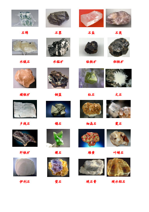 上百种矿物与矿石标本