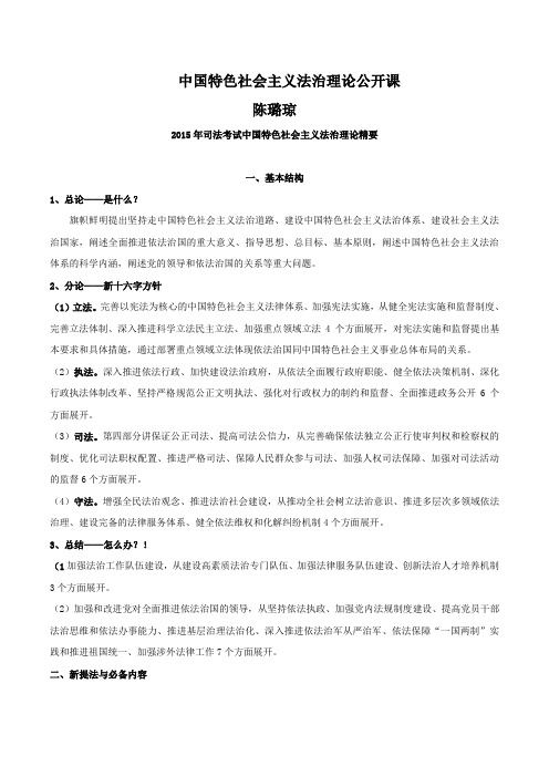 中国特色社会主义法治理论公开课讲义