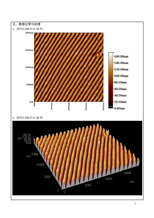 原子力显微镜实验数据处理