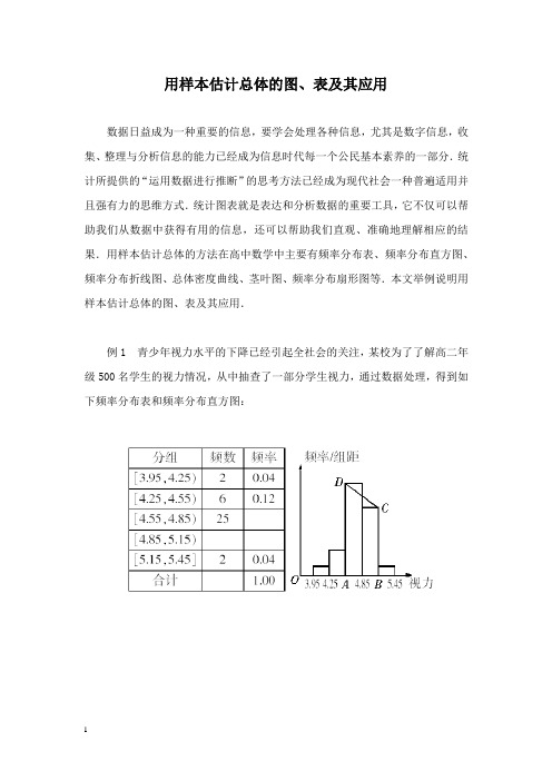 【高中教育】高中数学 2.2 用样本估计总体文字素材1 新人教A版必修3.doc