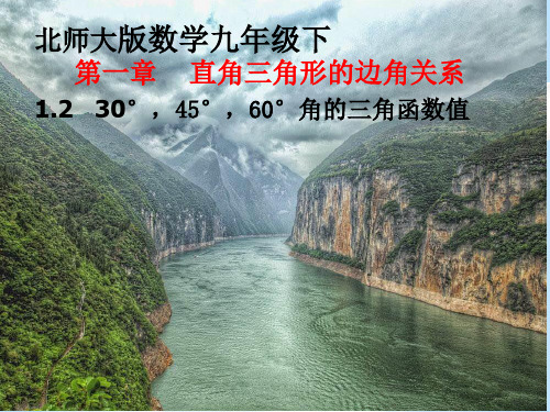 北师大版九年级下册数学:1. 2 30°,45°,60°角的三角函数值(共17张PPT)