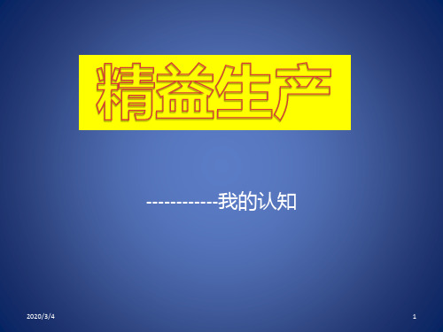 精益思想及理念的系统导入PPT课件