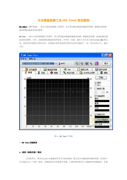 专业硬盘检测工具HD Tune使用教程