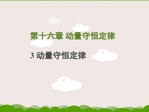 高中物理选修3-5优质课件 16.3 动量守恒定律