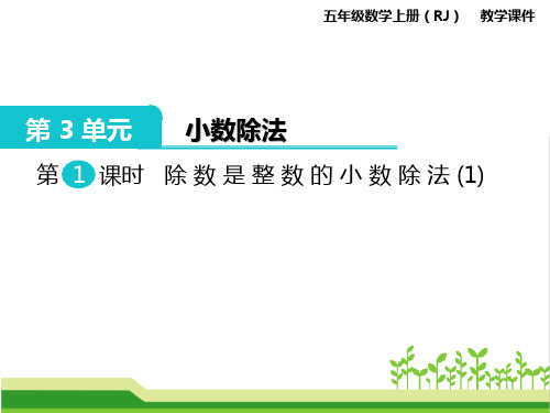 人教版小学五年级上册数学第三单元第一课时《除数是整数的小数除法》课件