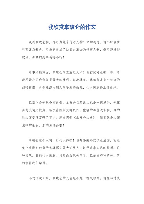 我欣赏拿破仑的作文