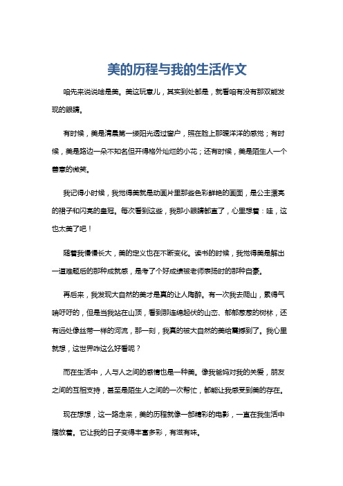 美的历程与我的生活作文