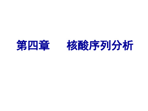 4章-核酸序列分析报告