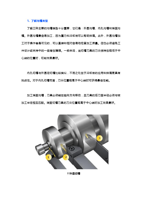 使用切槽刀具的十个要点