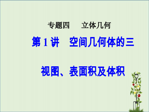 2019-2020高考数学二轮复习专题四立体几何第1讲空间几何体的三视图表面积及体积课件文