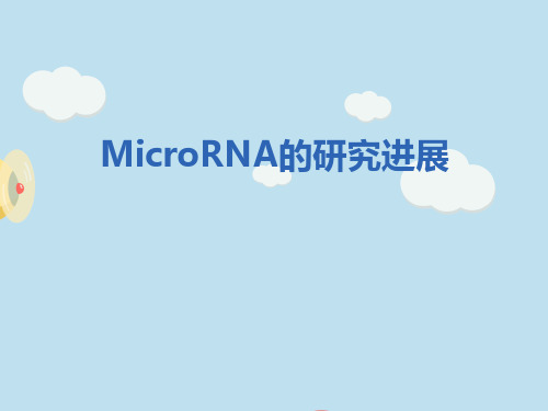 microRNA的研究进展(整合版)