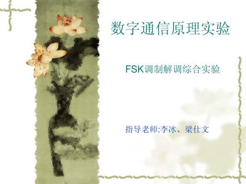 FSK调制解调综合实验(辅修班版本)