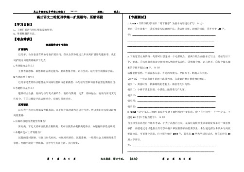 高三语文导学案二轮复习NO.29