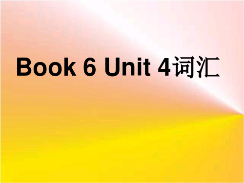 高中英语选修六人教版：Unit 4 词汇 课件