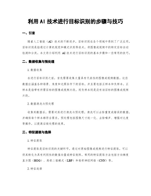 利用AI技术进行目标识别的步骤与技巧