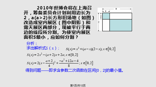 闭区间二次函数求最值PPT课件