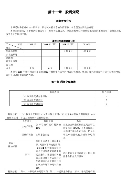 011 第十一章股利分配