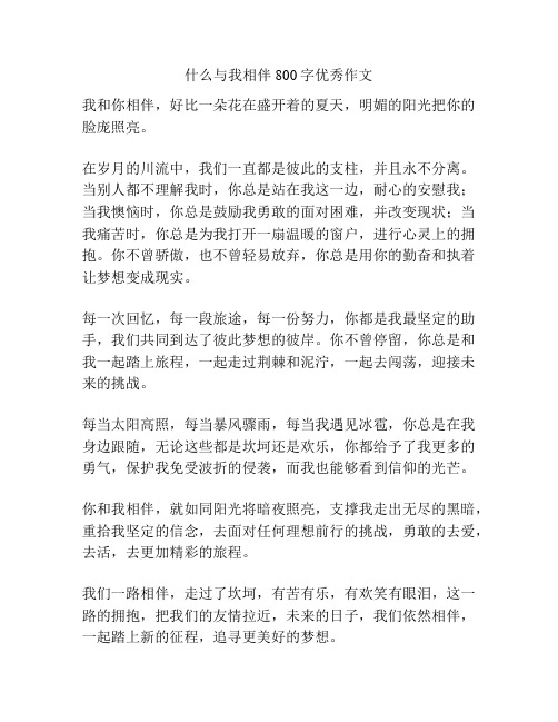 什么与我相伴 800字优秀作文