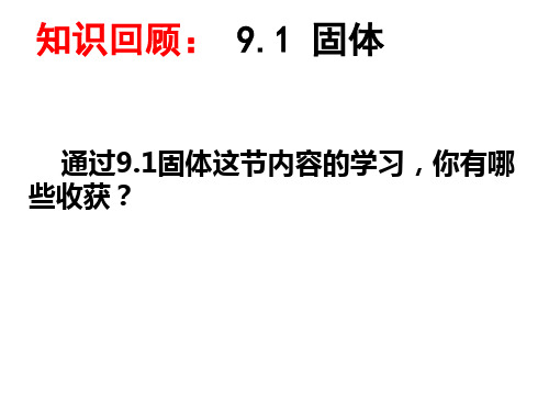 人教版高中物理选修3-3 9.2液体PPT