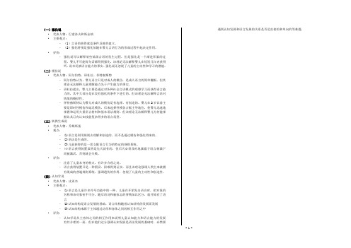 言语的发展机制：各理论的解释