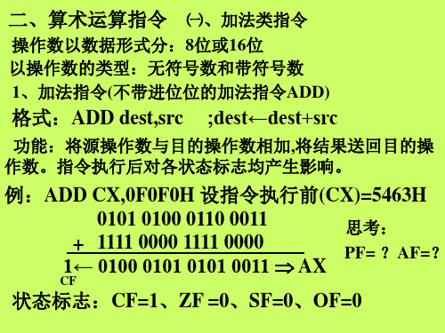 汇编语言设计-算术运算指令