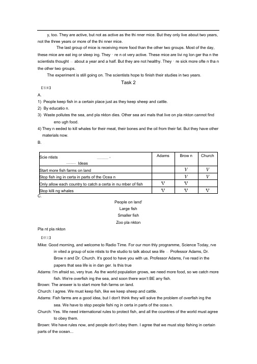 《现代大学英语听力2》听力原文及题目问题详解unit14