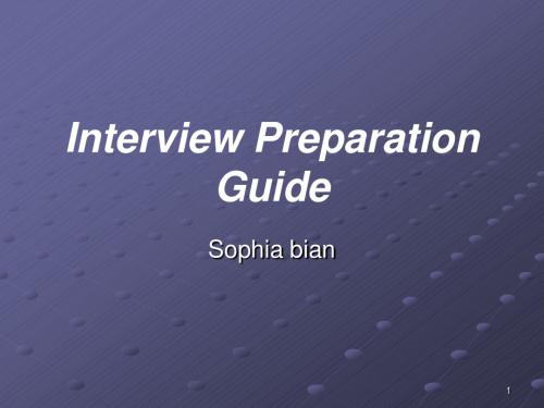 Interview Preparation Guide