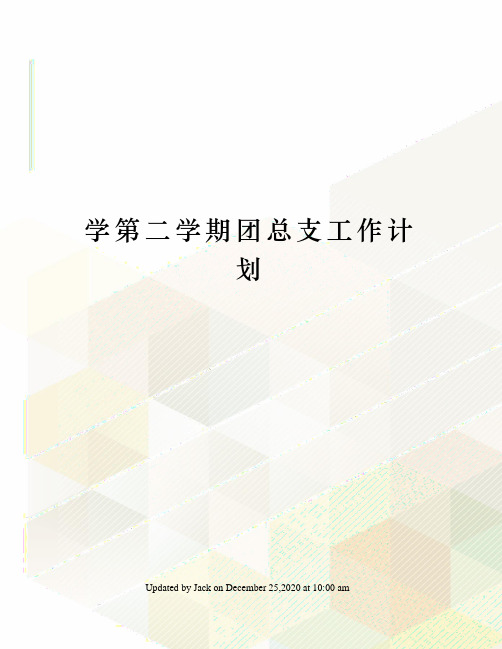 学第二学期团总支工作计划