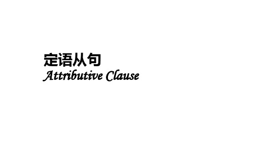 2024年中考英语专题语法复习定语从句专项训练