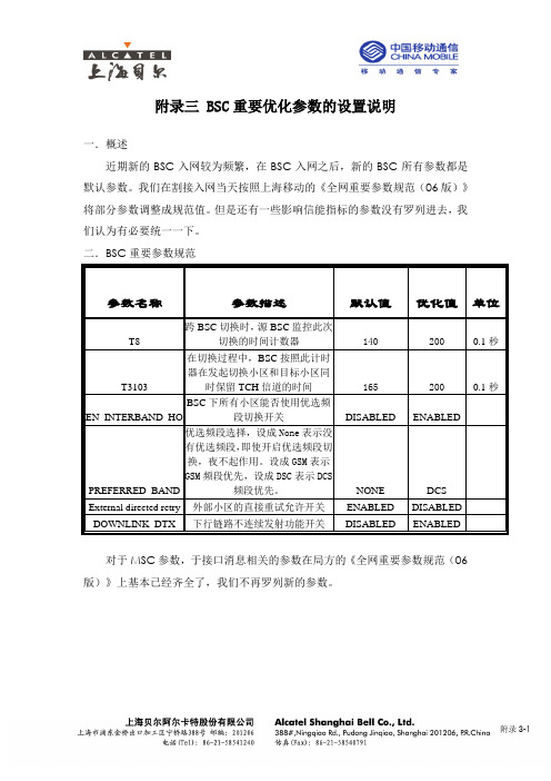 BSC重要优化参数的设置说明