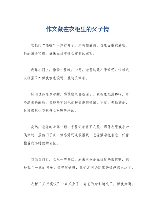 作文藏在衣柜里的父子情