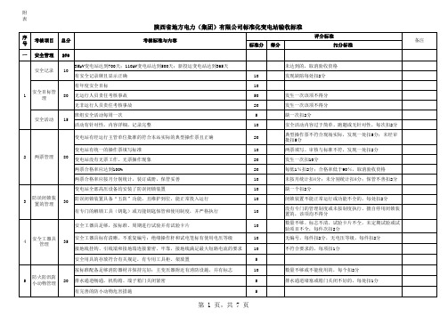 标准化变电站验收标准(文件附表)