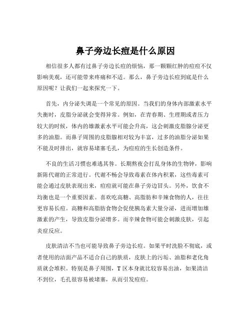 鼻子旁边长痘是什么原因