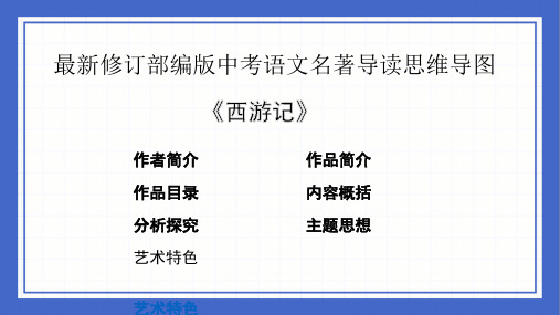 最新修订部编版中考语文《西游记》名著导读思维导图