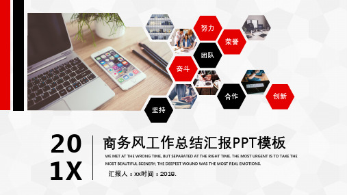 2018年企业商务版年终总结工作汇报个人总结通用版ppt模板