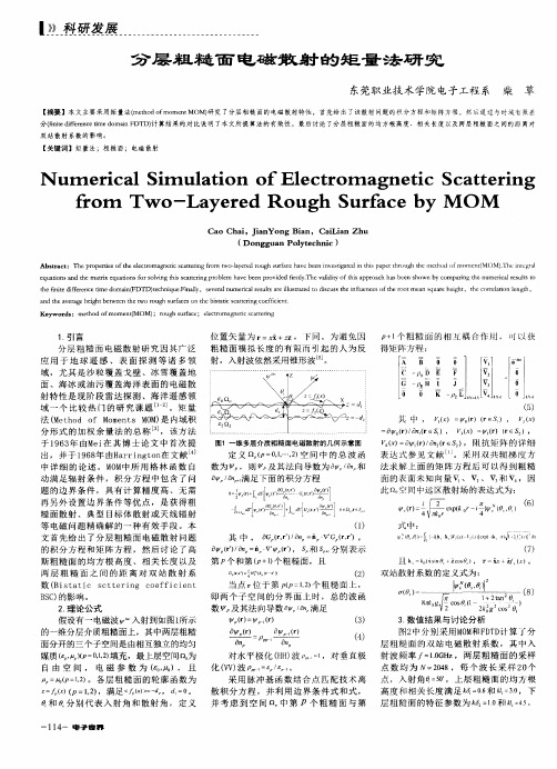 分层粗糙面电磁散射的矩量法研究