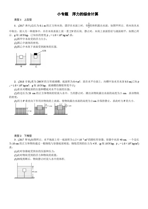 专题  浮力的综合计算