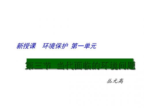 当代面临的环境问题 PPT课件 3(4份) 鲁教版