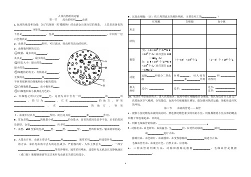 人体内物质的运输