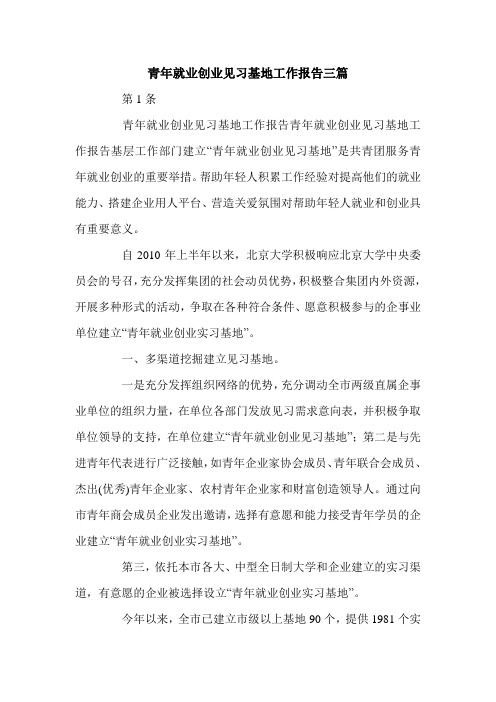 青年就业创业见习基地工作报告三篇.doc